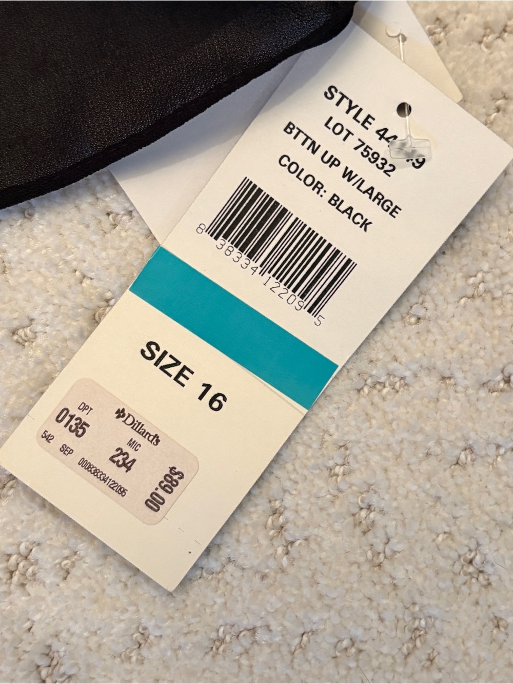 Caliendo Black Evening Cocktail Dress Jacket NEW Womens Size 16 Large Beaded - Picture 5 of 16